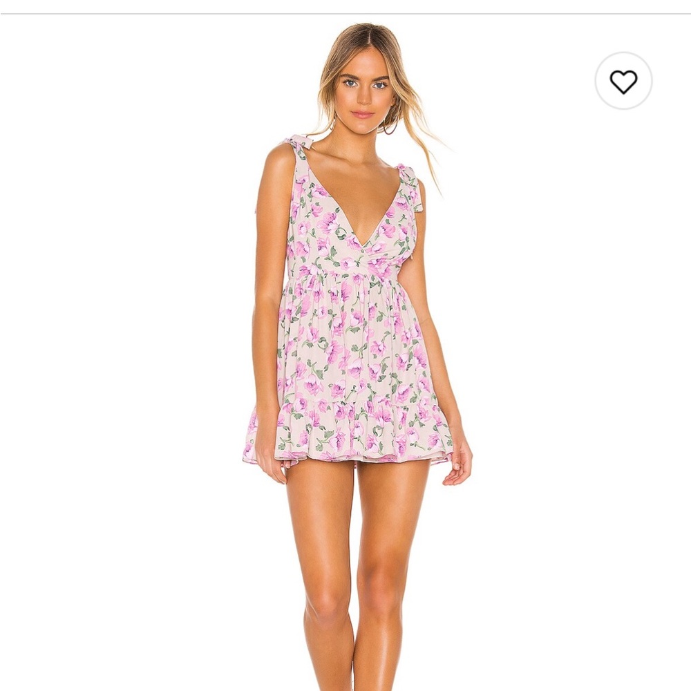 Superdown sheena babydoll dress pink floral